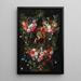 et maleri med en blomsterkrans omgiver en cartouche med Den Hellige Familie og putti - Jan van Kessel den Ældre — indrammet kunstværk på væggen