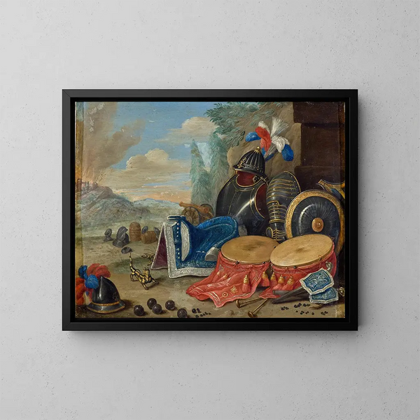 krigens emblemer - Jan van Kessel den Ældre — indrammet kunstværk på væggen