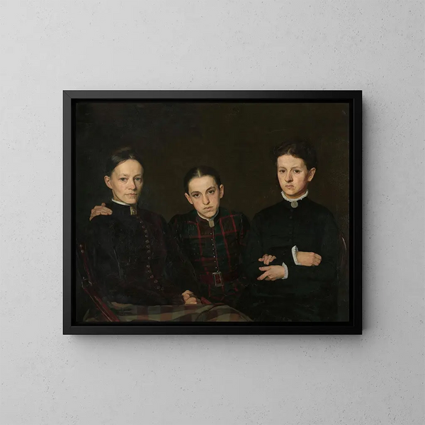 Portrait af Cornelia Clara og Johanna Veth - Jan Veth — indrammet kunstværk på væggen