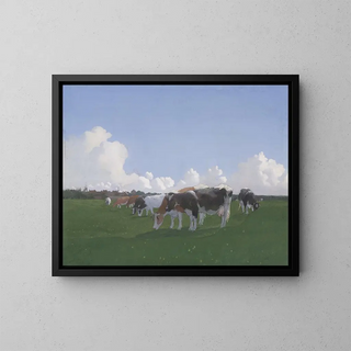 Jan Voerman - Grazende koeien in een weiland.webp