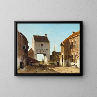 Jan Weissenbruch - A Town Gate in Leerdam.webp