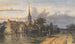 Vue d'un village au bord d'un canal - Jan Weissenbruch | Reproduction — visning af kunstværket