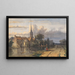 Vue d'un village au bord d'un canal - Jan Weissenbruch | Reproduction — indrammet kunstværk på væggen