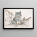 Porte de la digue à Leerdam - Jan Weissenbruch — indrammet kunstværk på væggen