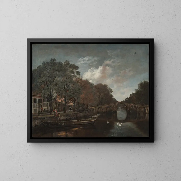 Herengracht i Amsterdam - Jan Wijnants — indrammet kunstværk på væggen