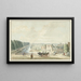 Vue du rempart près de la Catharijnepoort à Utrecht - Jan de Beijer — indrammet kunstværk på væggen