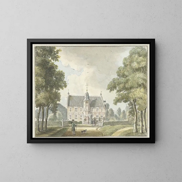La Maison Hunderen à Twello - Jan de Beijer — indrammet kunstværk på væggen