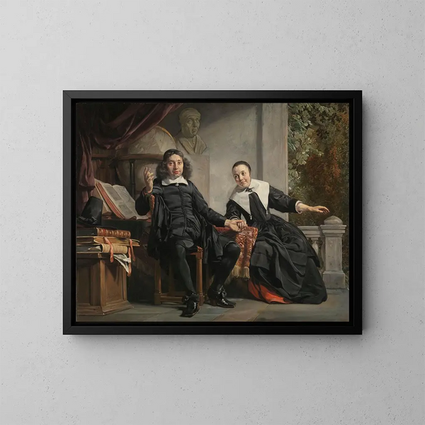 Abraham Casteleyn og hans kone Margarieta van Bancken - Jan de Bray — indrammet kunstværk på væggen