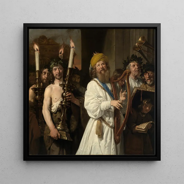 Jan de Bray - Knig David geleitet die Bundeslade nach Jerusalem.webp