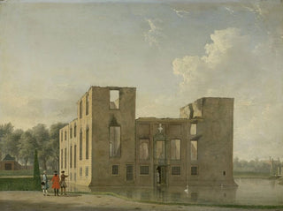 Jan ten Compe - Rear View of Berckenrode Castle in Heemstede after the Fire.webp