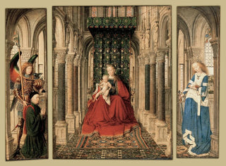 Jan van Eyck - Triptych of Mary and Child St Michael and the Catherine.webp