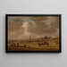 En Strand med Fiskerbøder - Jan van Goyen — indrammet kunstværk på væggen