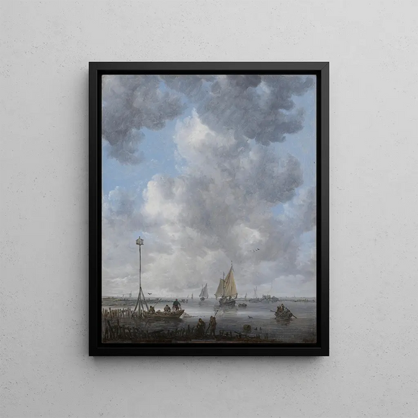 En ro - Jan van Goyen — indrammet kunstværk på væggen
