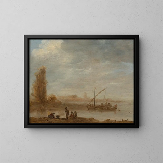 Jan van Goyen - A river landscape with the ruins of Merwede.webp