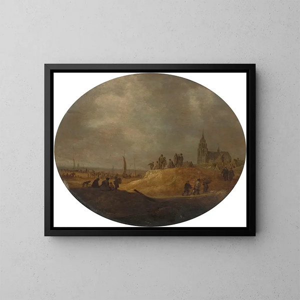 Vue de Scheveningen depuis les dunes - Jan van Goyen — indrammet kunstværk på væggen