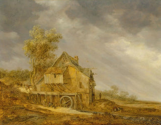 Jan van Goyen - A water mill with figures in a landscape.webp
