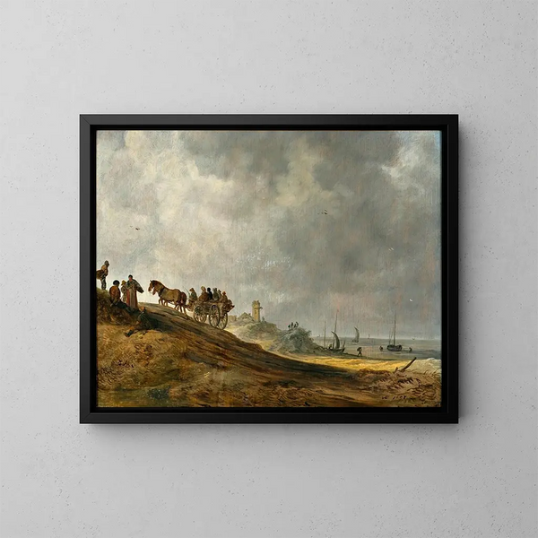 strand - Jan van Goyen — indrammet kunstværk på væggen