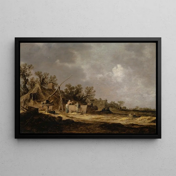 Fermes - Jan van Goyen — indrammet kunstværk på væggen
