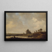 L'Auberge au bord de la rivière - Jan van Goyen — indrammet kunstværk på væggen