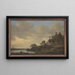 flodsceneri med svane-taverne - Jan van Goyen — indrammet kunstværk på væggen