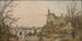 Vinterlandskab på gården - Jan van Goyen — visning af kunstværket