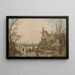 Vinterlandskab på gården - Jan van Goyen — indrammet kunstværk på væggen