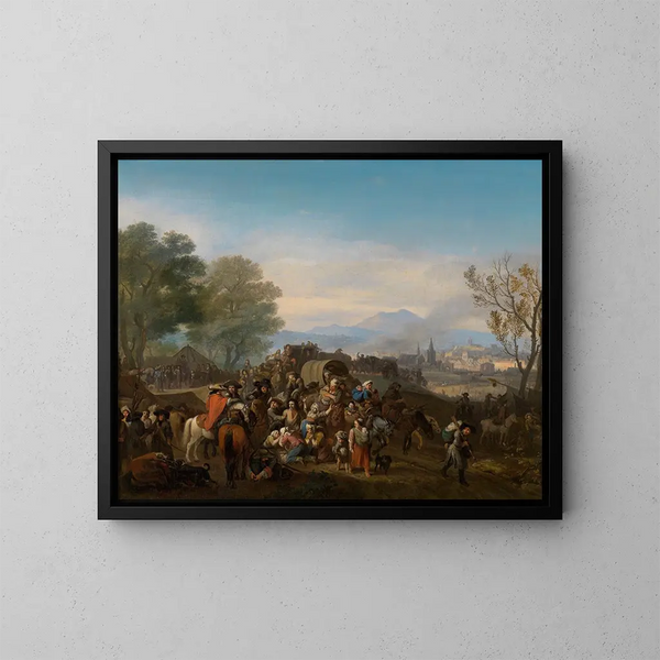 Horreurs de la guerre - Jan van Huchtenburg — indrammet kunstværk på væggen
