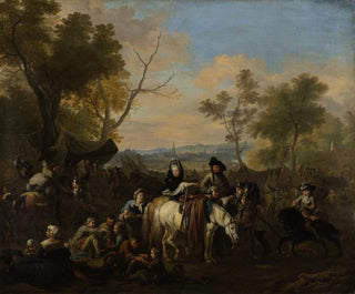 Jan van Huchtenburg - Visit to a Camp.webp
