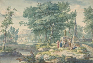 Jan van Huysum - Arcadian Landscape with Figures Making Music.webp