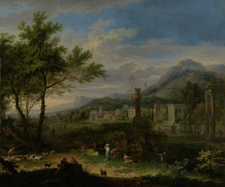 Jan van Huysum - Arcadian Landscape with Fishermen.webp