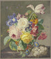 Blomster i en flettet kurv og et fuglenest - Jan van Huysum — visning af kunstværket