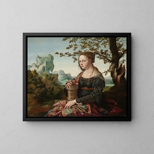 Marie Madeleine - Jan van Scorel — indrammet kunstværk på væggen