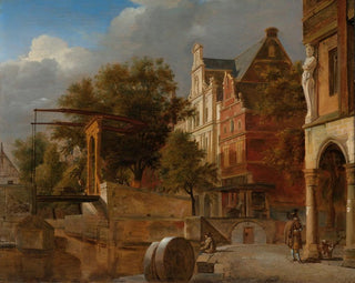 Le Pont-levis - Jan van der Heyden — visning af kunstværket