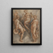 Tre gudinder: Minerva, Juno og Venus - Jan van der Straet — indrammet kunstværk på væggen