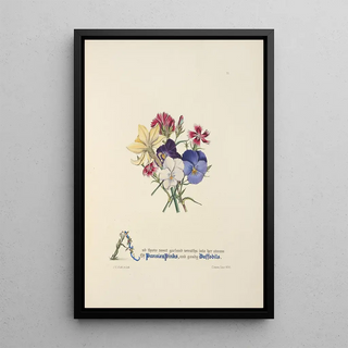 Jane Elizabeth Giraud - Pansies pinks and daffodils.webp