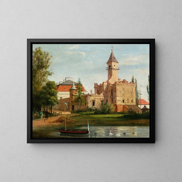 Vue du château de Radziejowice - January Suchodolski — indrammet kunstværk på væggen