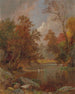 Efterår ved floden - Jasper Francis Cropsey — visning af kunstværket
