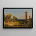 Italiensk landskabsmaleri - Jasper Francis Cropsey — indrammet kunstværk på væggen