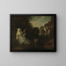 Landskab om aftenen med en spinder - Jean-Antoine Watteau — indrammet kunstværk på væggen