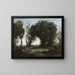 En morgen, nymfens dans - Jean-Baptiste-Camille Corot — indrammet kunstværk på væggen