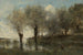 Et en dam i Picardie - Jean-Baptiste-Camille Corot — visning af kunstværket