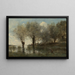 Et en dam i Picardie - Jean-Baptiste-Camille Corot — indrammet kunstværk på væggen