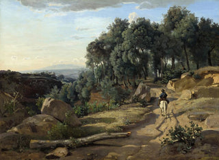 Et landskab nær Volterra - Jean-Baptiste-Camille Corot — visning af kunstværket