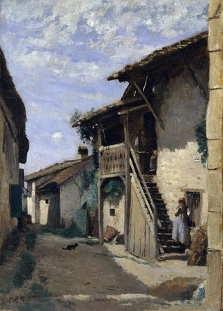 JeanBaptisteCamille Corot - A Village Street Dardagny.webp