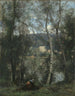 en kvinde, der samler bundter i Ville-d'Avray - Jean-Baptiste-Camille Corot — visning af kunstværket