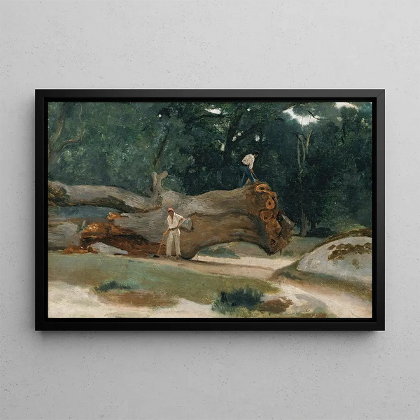 Bødkere - Jean-Baptiste-Camille Corot — indrammet kunstværk på væggen