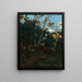 Bosquet d’arbres parmi les rochers, Civita Castellana - Jean - Baptiste Camille Corot — indrammet kunstværk på væggen
