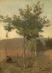 Bouquet d'arbres effet de crépuscule - Jean-Baptiste-Camille Corot — visning af kunstværket