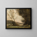 Ved flodbredden - Jean-Baptiste-Camille Corot — indrammet kunstværk på væggen
