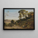 Campagne de Naples - Jean-Baptiste-Camille Corot — indrammet kunstværk på væggen